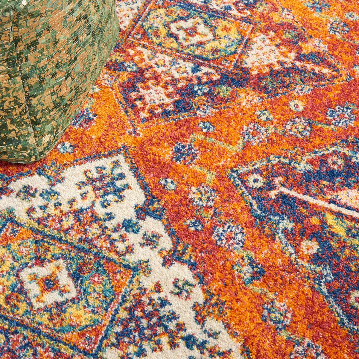 Allur ALR02 Orange Multicolor Rug