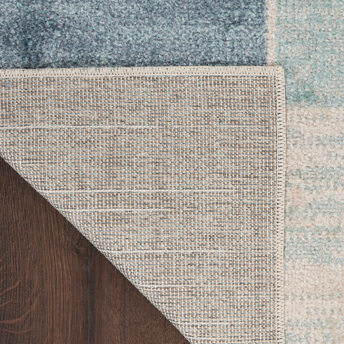 Astra Machine Washable ASW09 Blue Ivory Rug