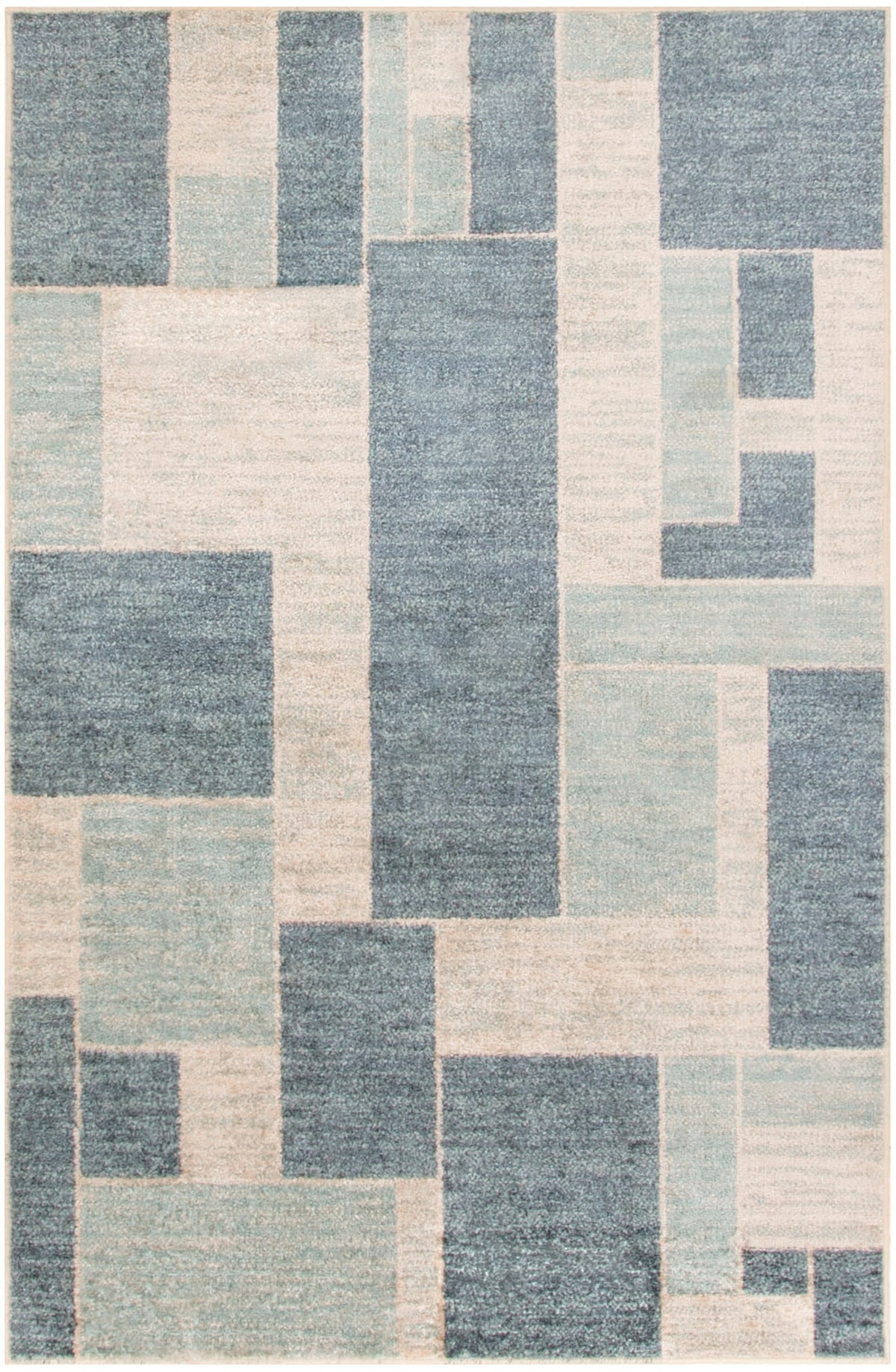 Astra Machine Washable ASW09 Blue Ivory Rug