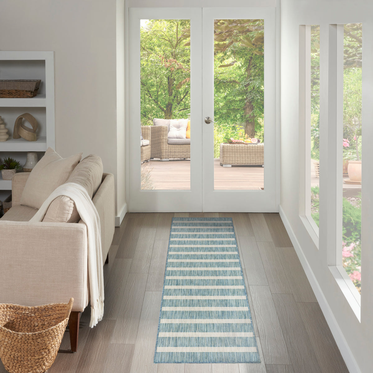 Positano POS03 Aqua Ivory Rug