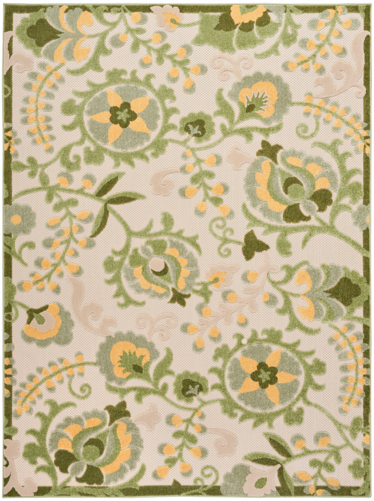 Aloha ALH17 Ivory Green Rug