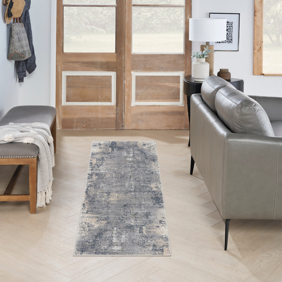 Rustic Textures RUS06 Grey Beige Rug
