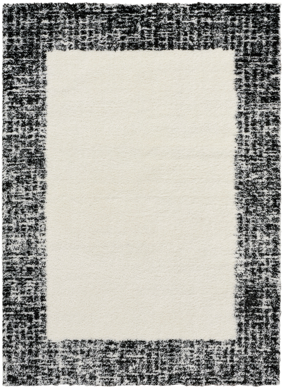 Pacific Shag PCS02 Ivory Black Rug