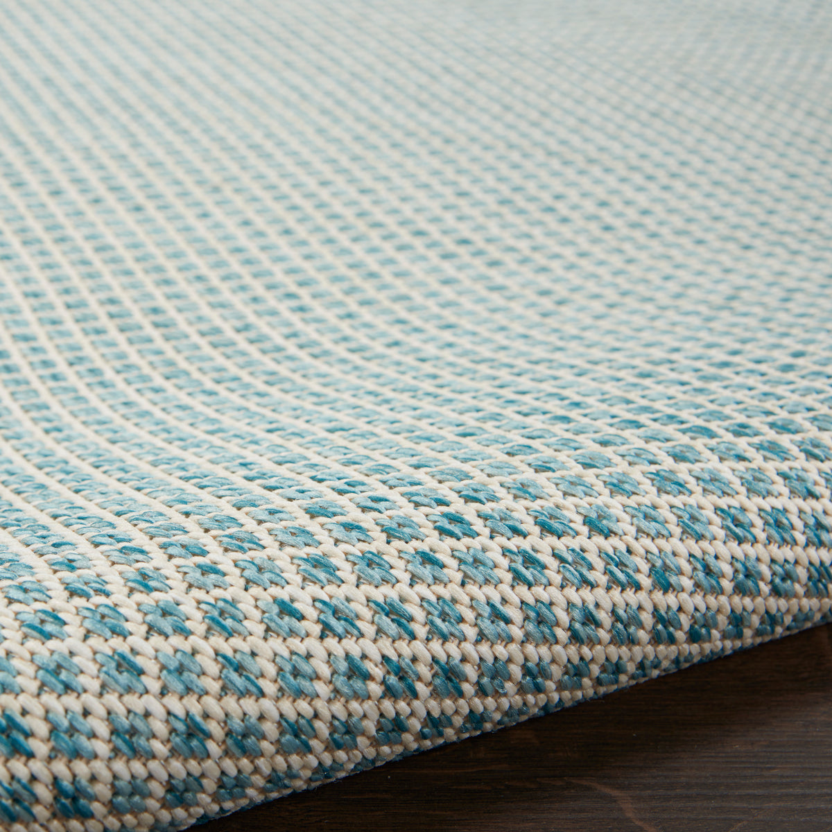 Courtyard COU01 Ivory Aqua Rug