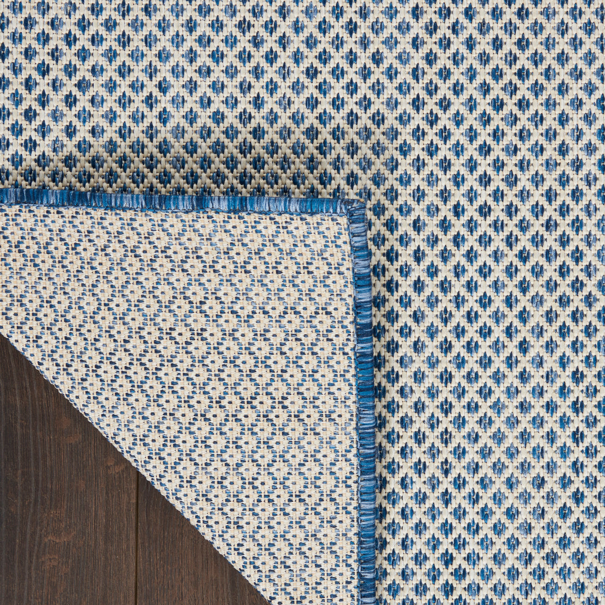 Courtyard COU01 Ivory Blue Rug