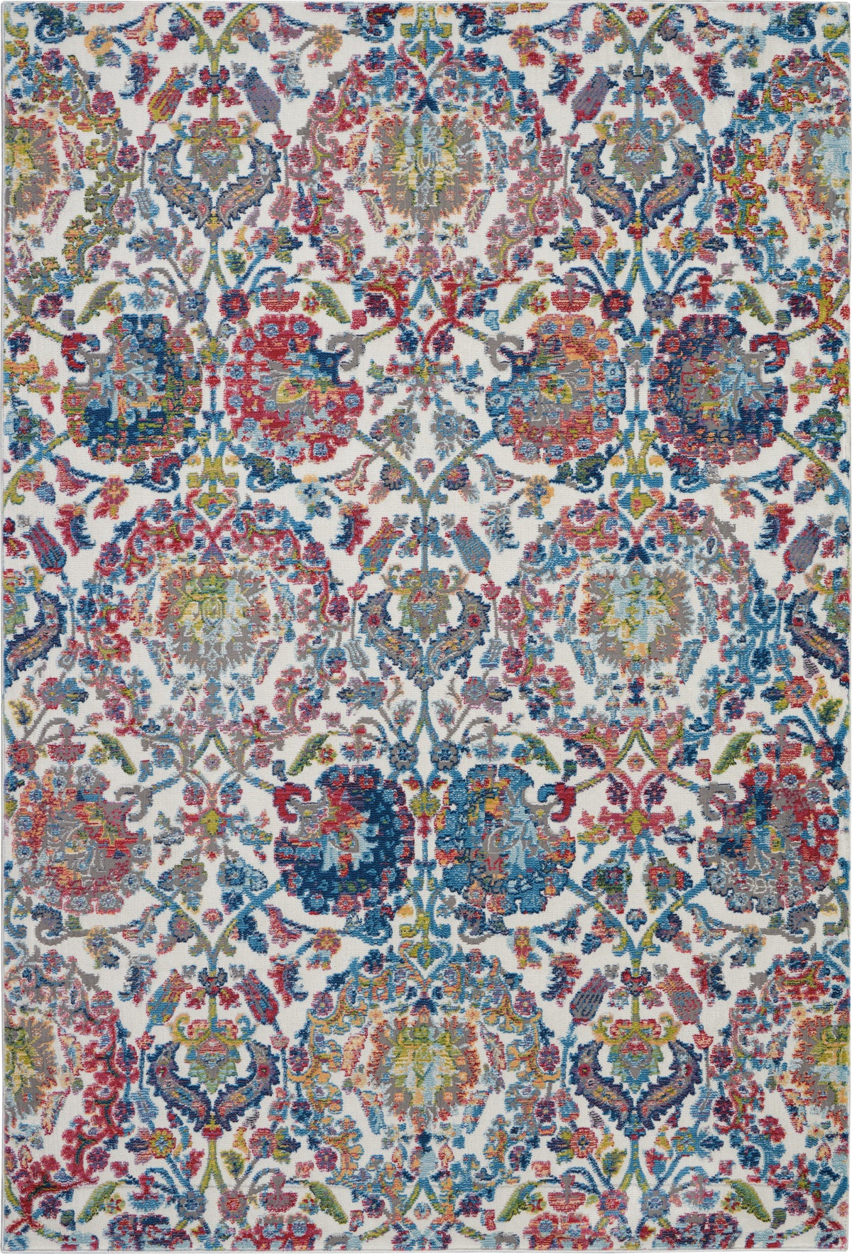 Ankara Global ANR06 Ivory Blue Rug