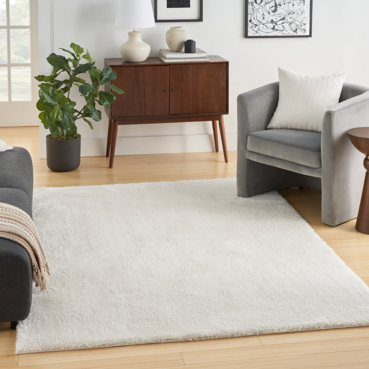 Pacific Shag PCS01 Ivory Rug