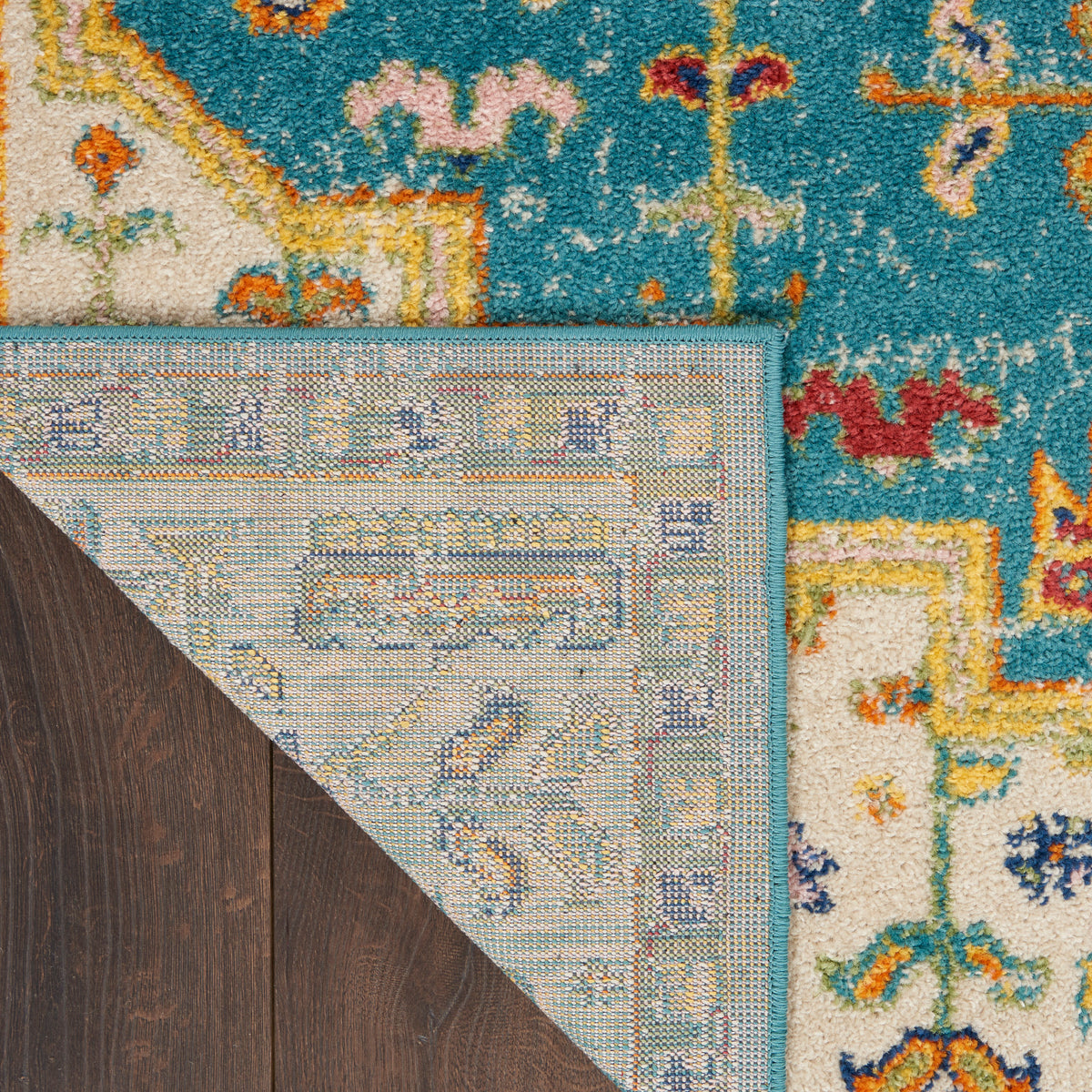 Allur ALR01 Turquoise Ivory Rug