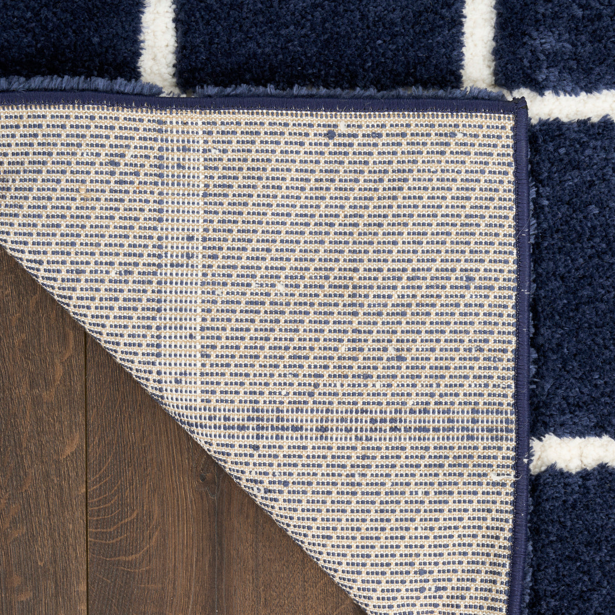 West End Ave WTE01 Navy Ivory Rug