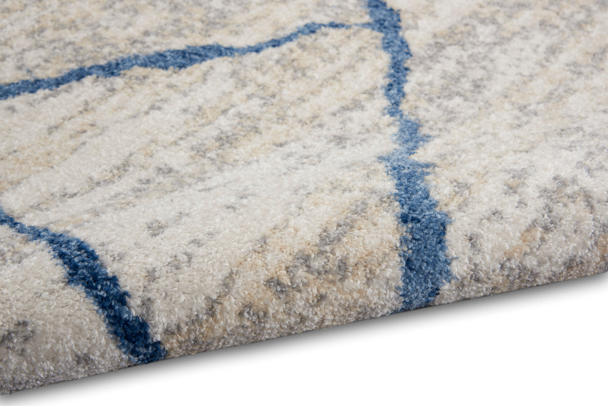 River Flow RFV05 Ivory Blue Rug