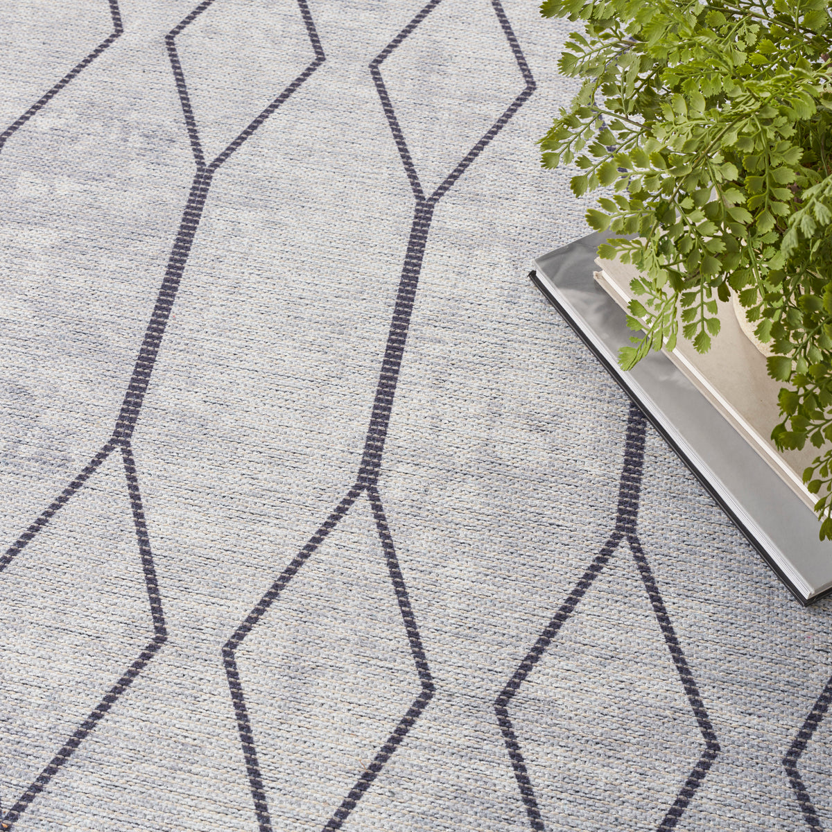 New Concept Washables SR107 Ivory Grey Rug