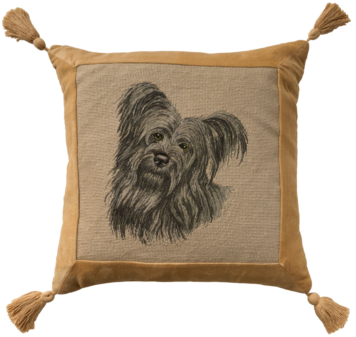 Vintage Pillow V6024 Beige 20" x 20" Throw Pillows