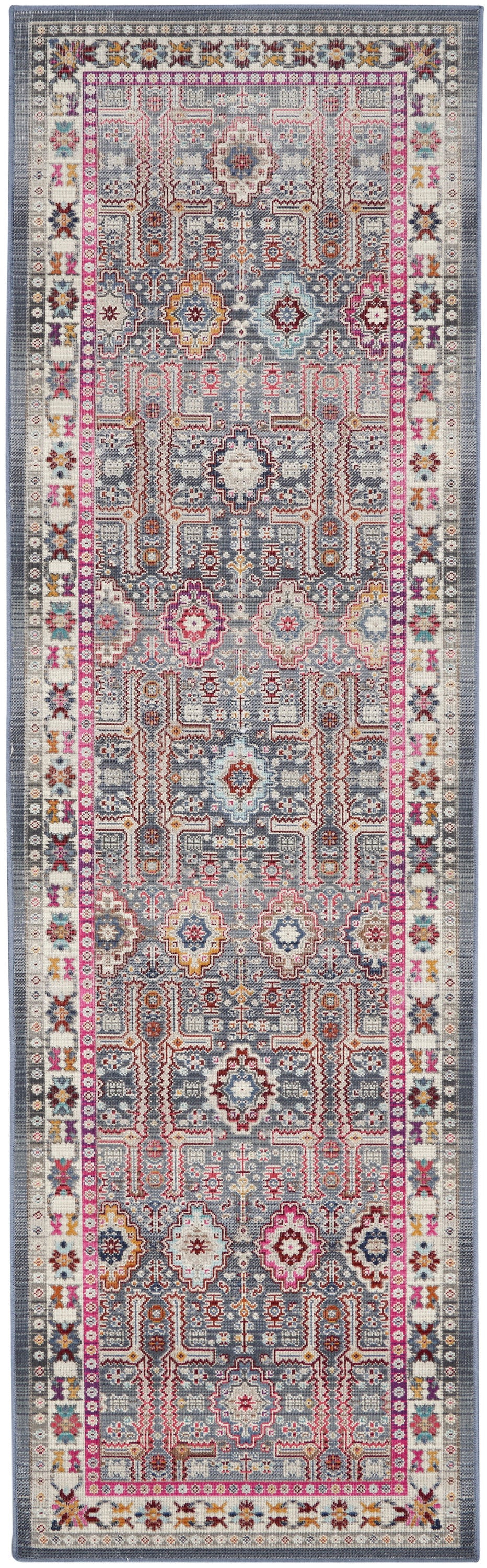 Vintage Kashan VKA05 Grey Multicolor Rug