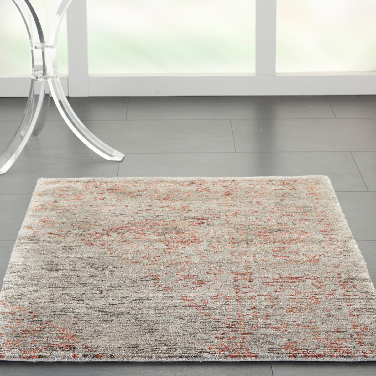 Lucent LCN07 Silver Red Rug