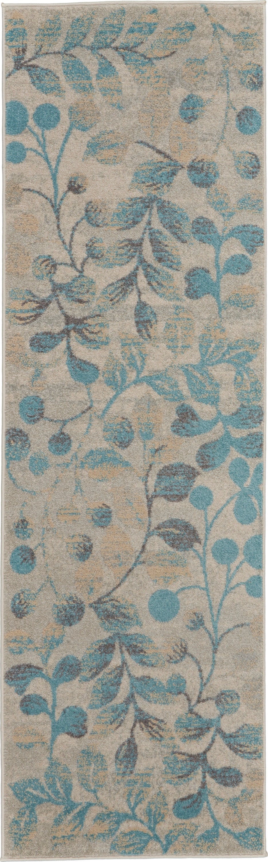 Tranquil TRA03 Ivory Turquoise Rug