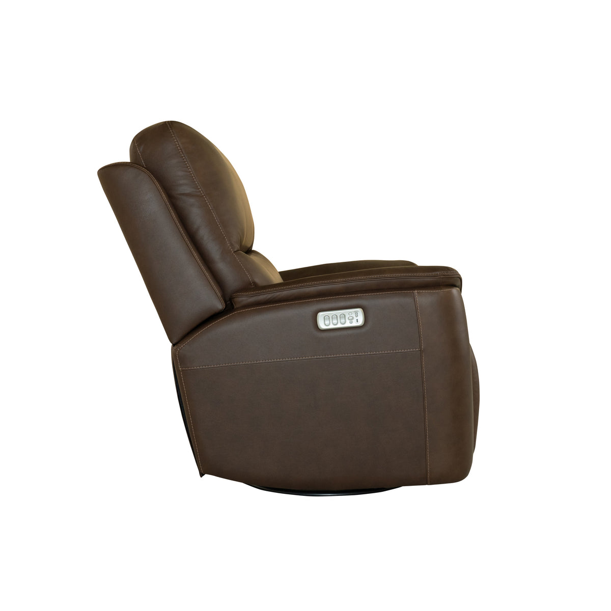 Henry Leather Power Swivel Gliding Recliner with Power Headrest, Lumbar, Heat & Massage