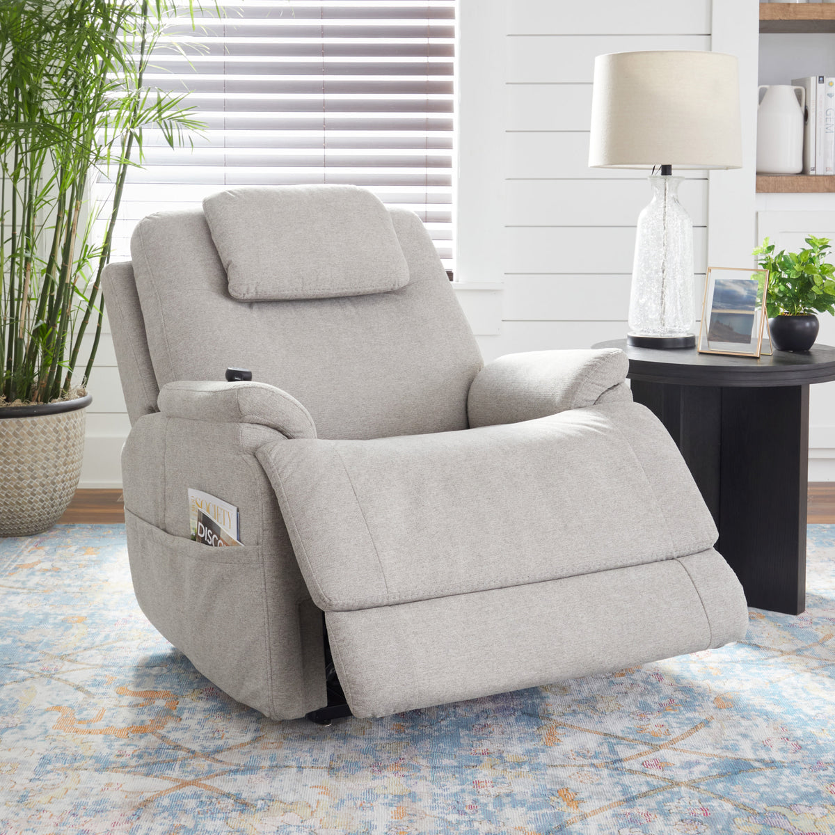 Zecliner Model 2 Petite Fabric Power Sleep Recliner with Power Headrest & Lumbar