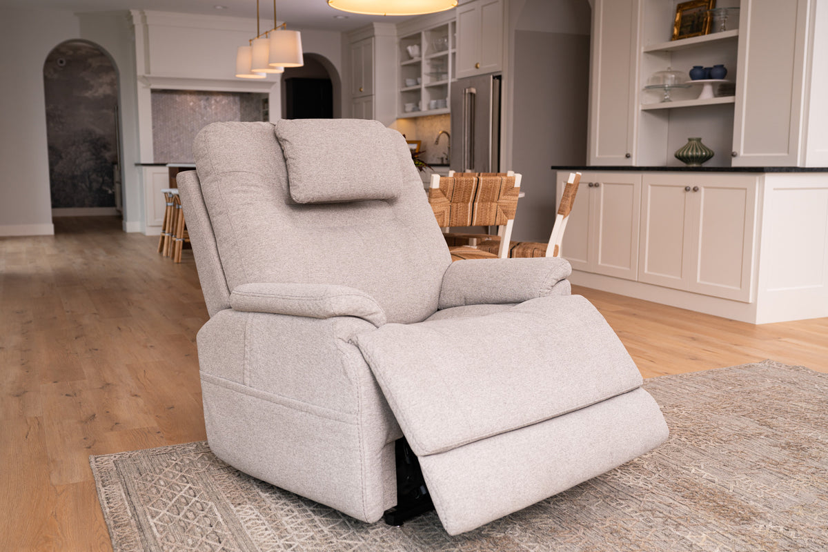 Zecliner Model 2 Fabric Power Sleep Recliner with Power Headrest & Lumbar