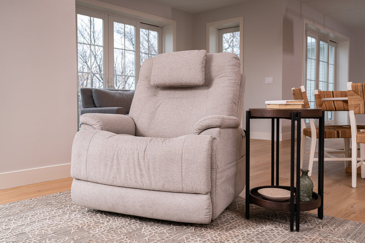 Zecliner Model 2 Fabric Power Sleep Recliner with Power Headrest & Lumbar