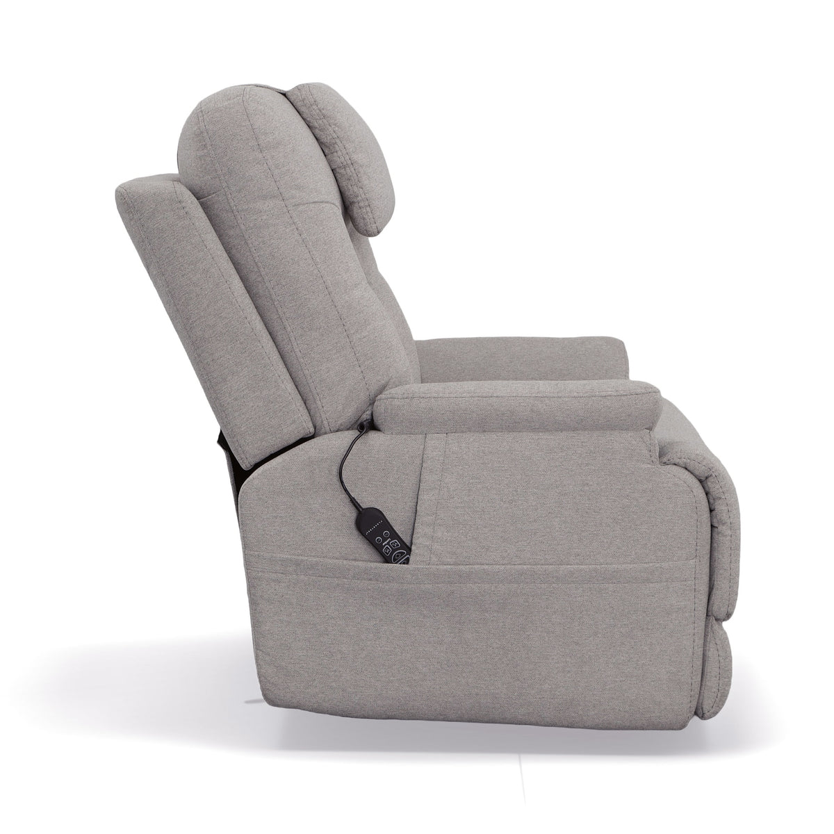 Zecliner Model 2+ Fabric Power Lift Sleep Recliner with Power Headrest, Lumbar, Heat & Massage