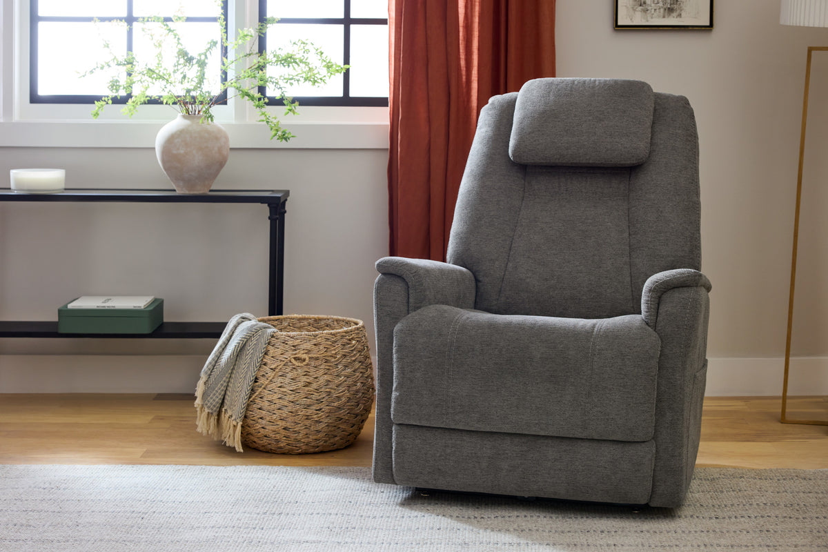 Zecliner Model 3+ Fabric Power Rocking Sleep Recliner with Power Headrest, Lumbar, Heat & Massage