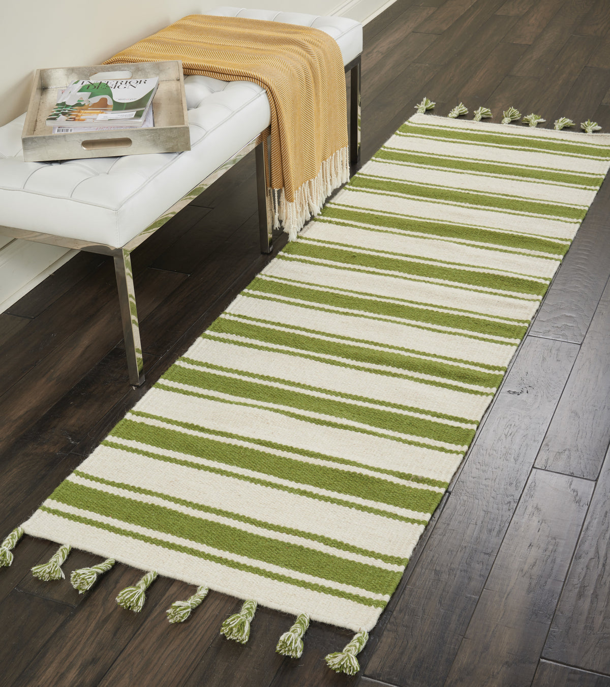 Rio Vista DST01 Ivory/Green Rug