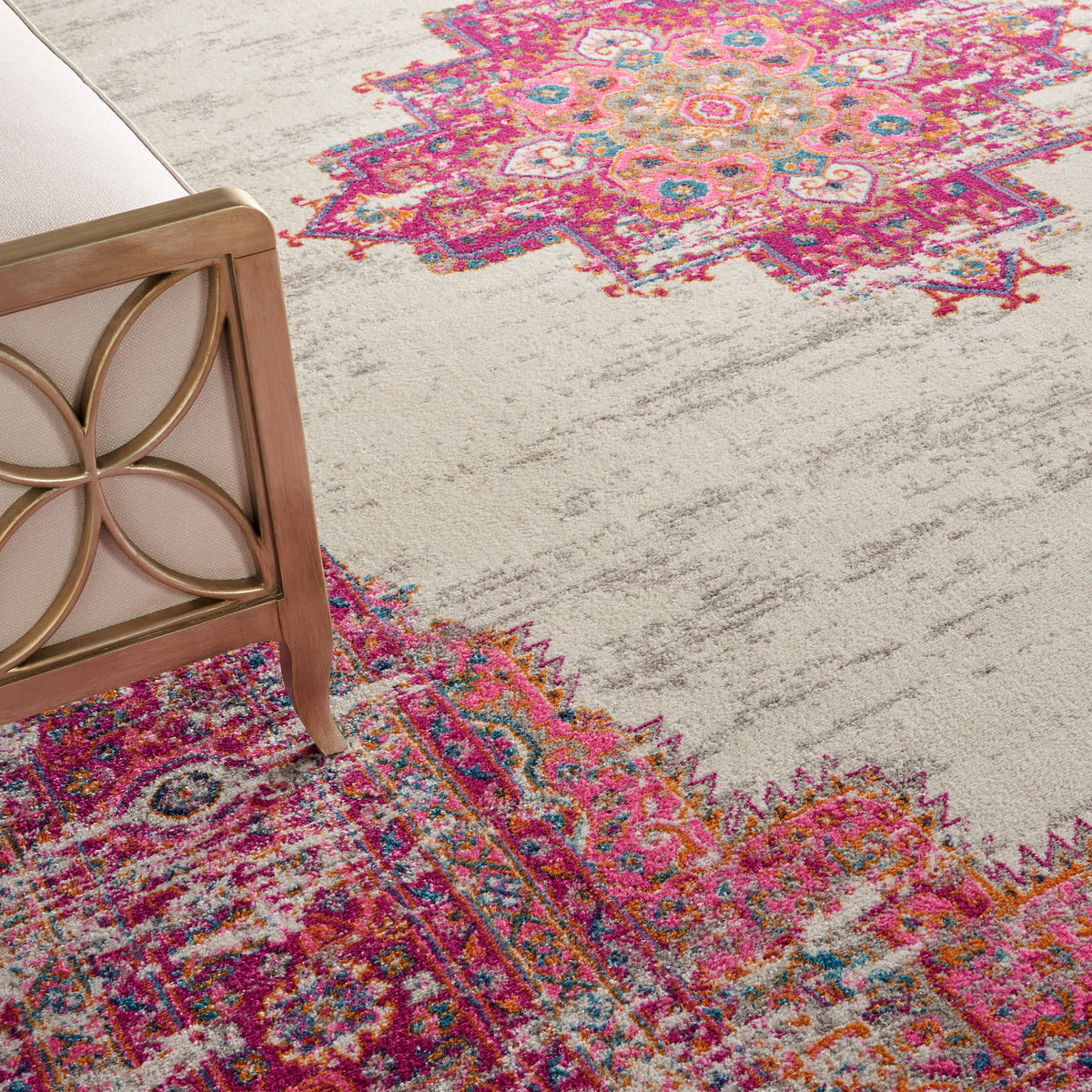Passion PSN03 Ivory Fuchsia Rug