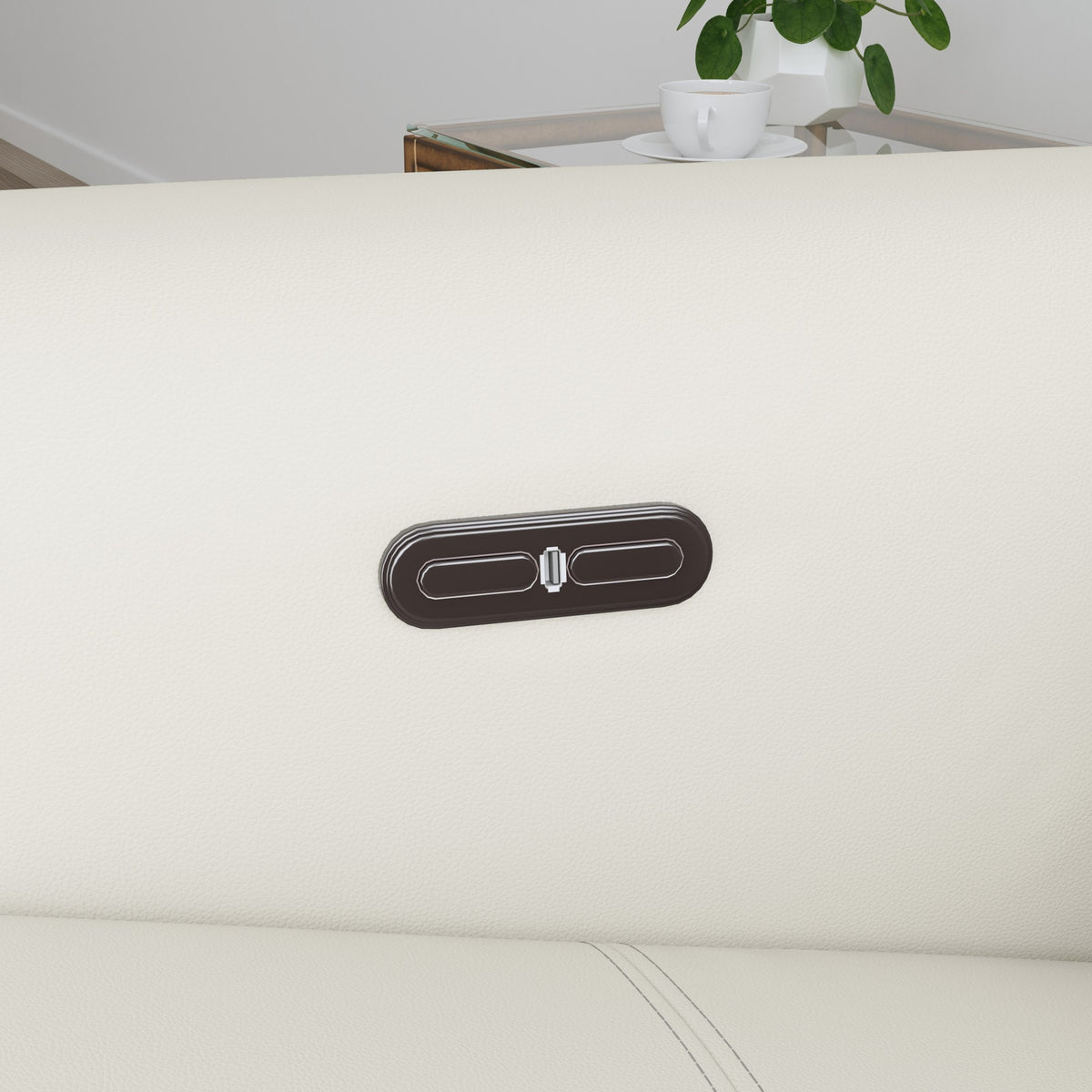 Aurora Leather Power Recliner with Power Headrest