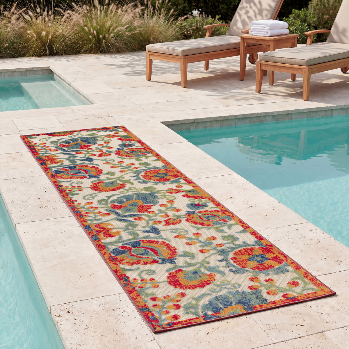 Aloha ALH17 Red Multicolor Rug
