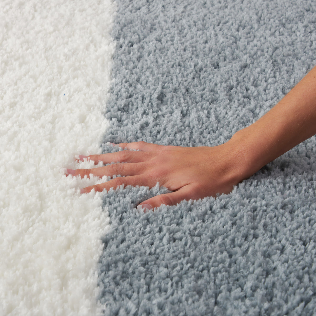 Chicago Shag CK722 White/Grey Rug