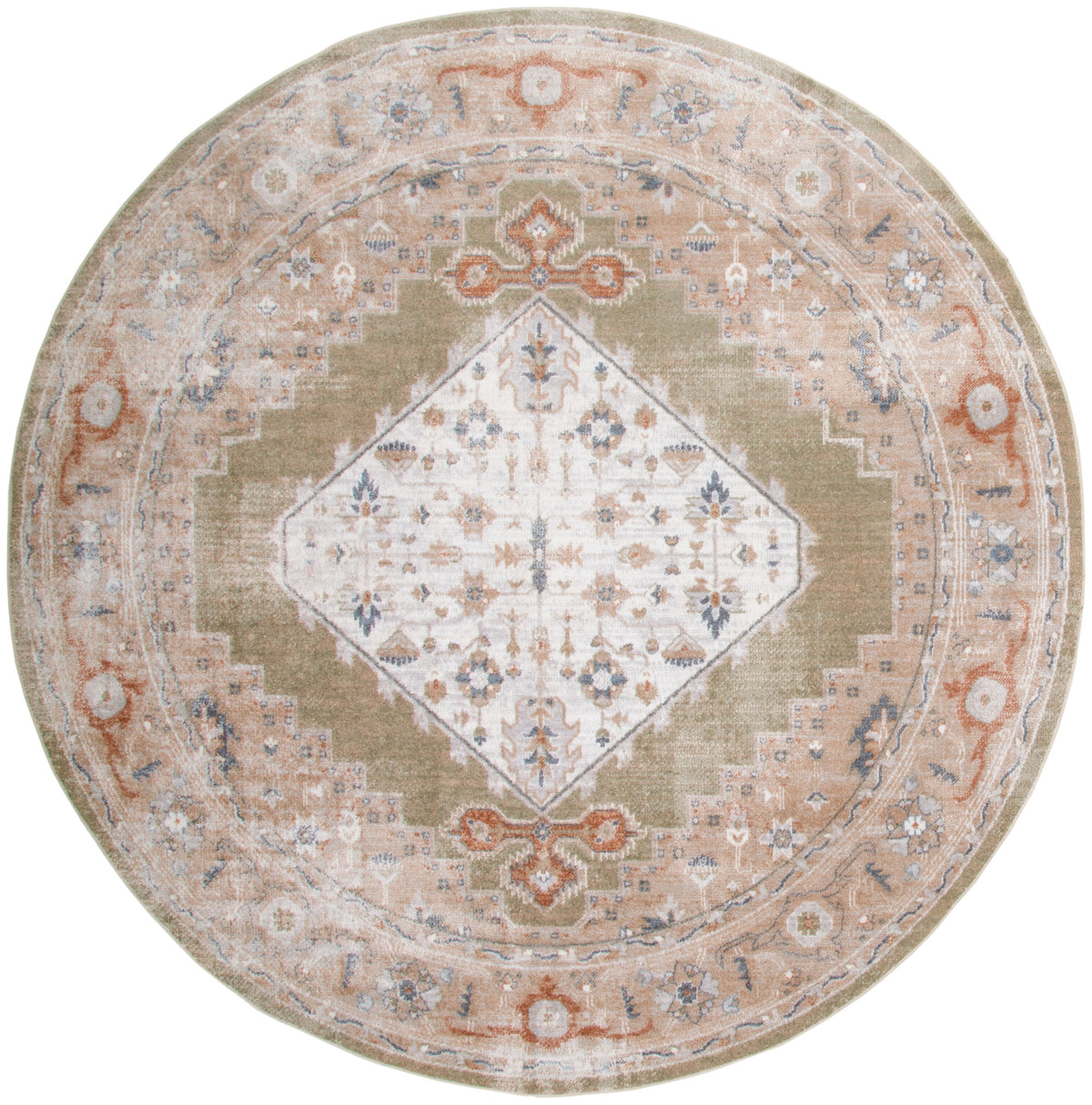Astra Machine Washable ASW11 Sage Multicolor Rug