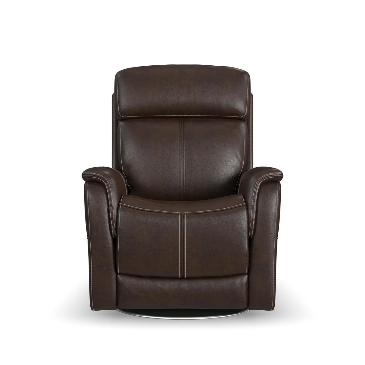 View Leather Power Swivel Recliner with Power Headrest