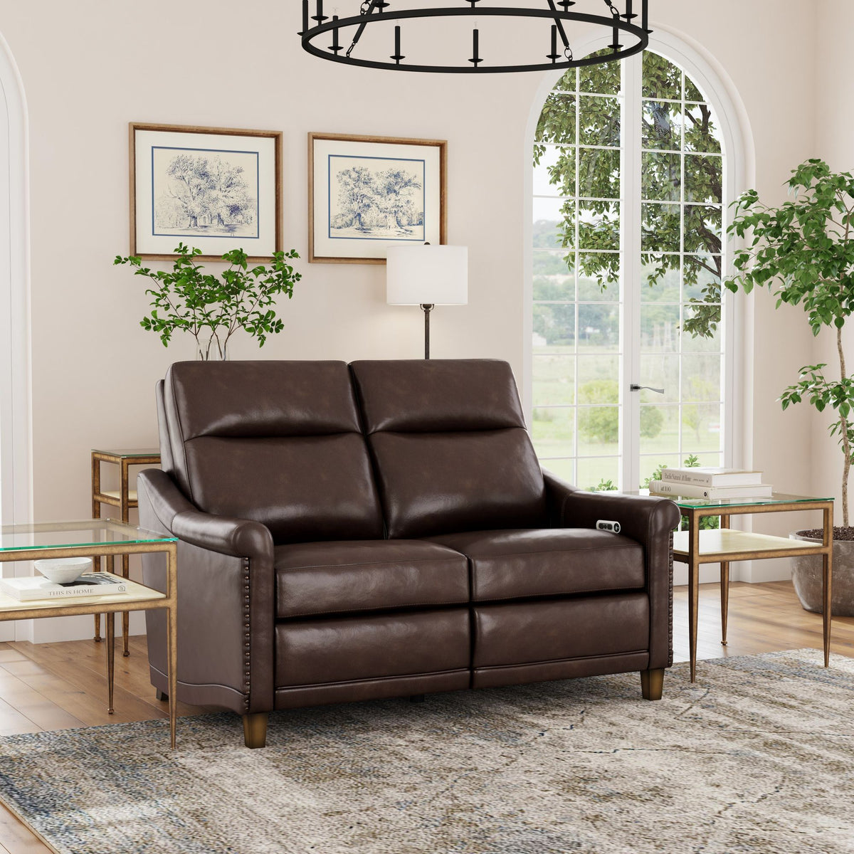 Elizabeth Leather Power Recliner with Power Headrest (1535-60PH)