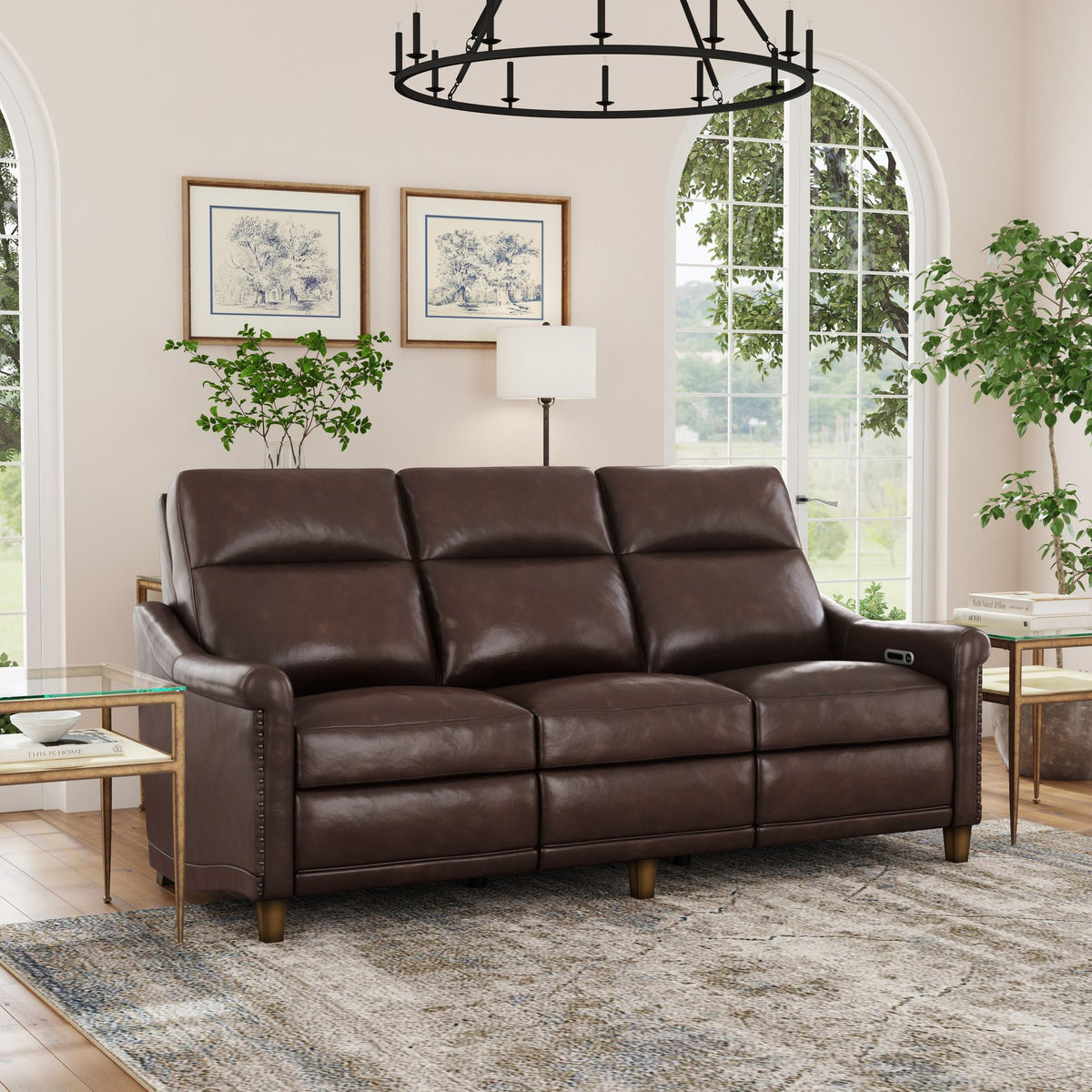 Elizabeth Leather Power Recliner with Power Headrest (1535-62PH)