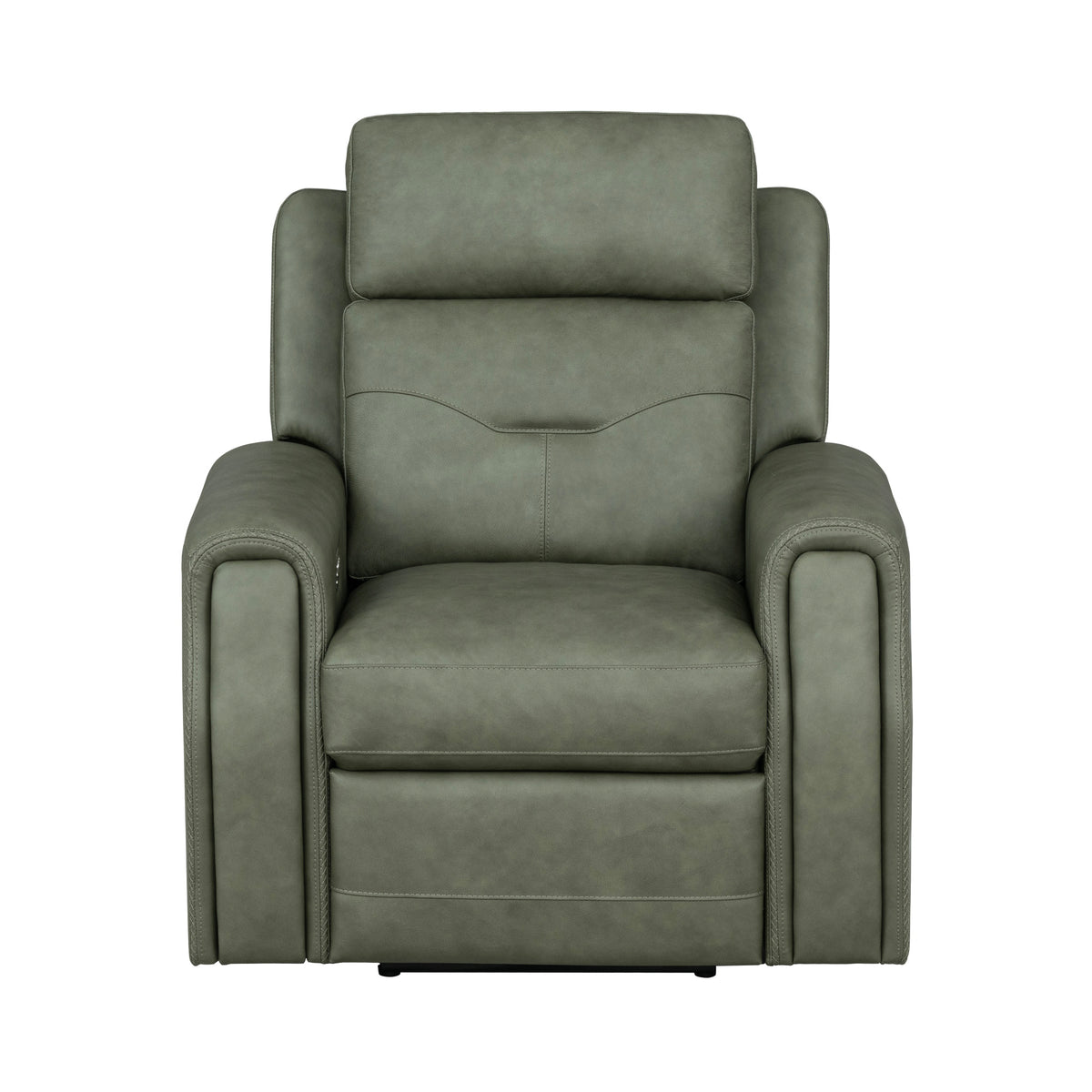 Felix Leather Power Recliner with Power Headrest, Lumbar, Heat & Massage