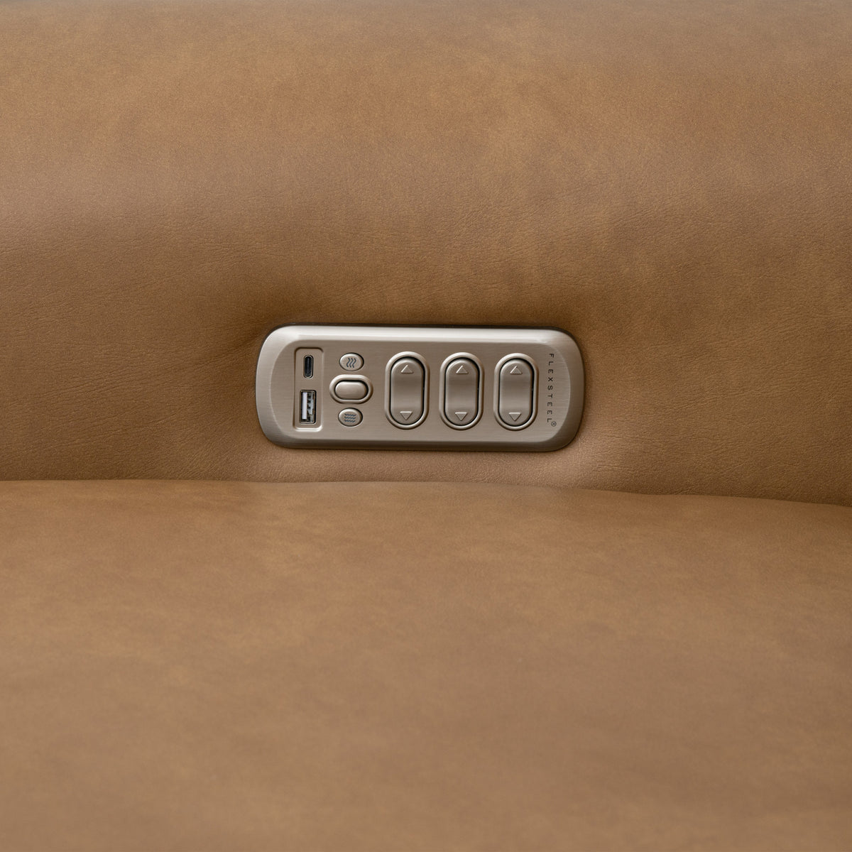 Felix Leather Power Reclining Sofa with Power Headrest, Lumbar, Heat & Massage