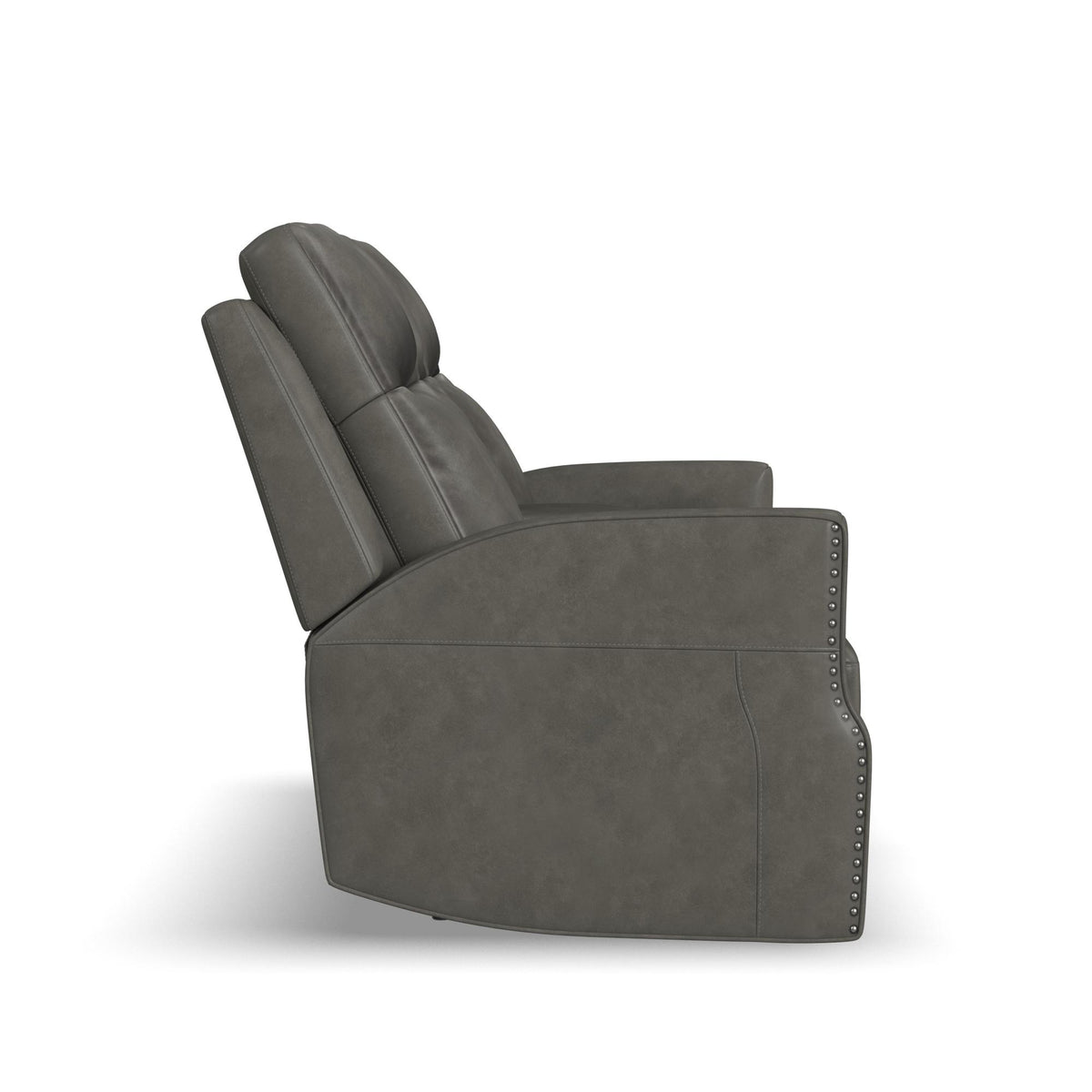 Maxwell Leather Power Reclining Loveseat with Console, Power Headrests and Lumbar