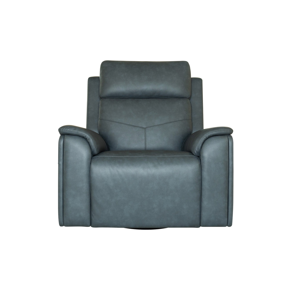 Vernon Fabric Power Swivel Gliding Recliner with Power Headrest, Lumbar, Heat & Massage