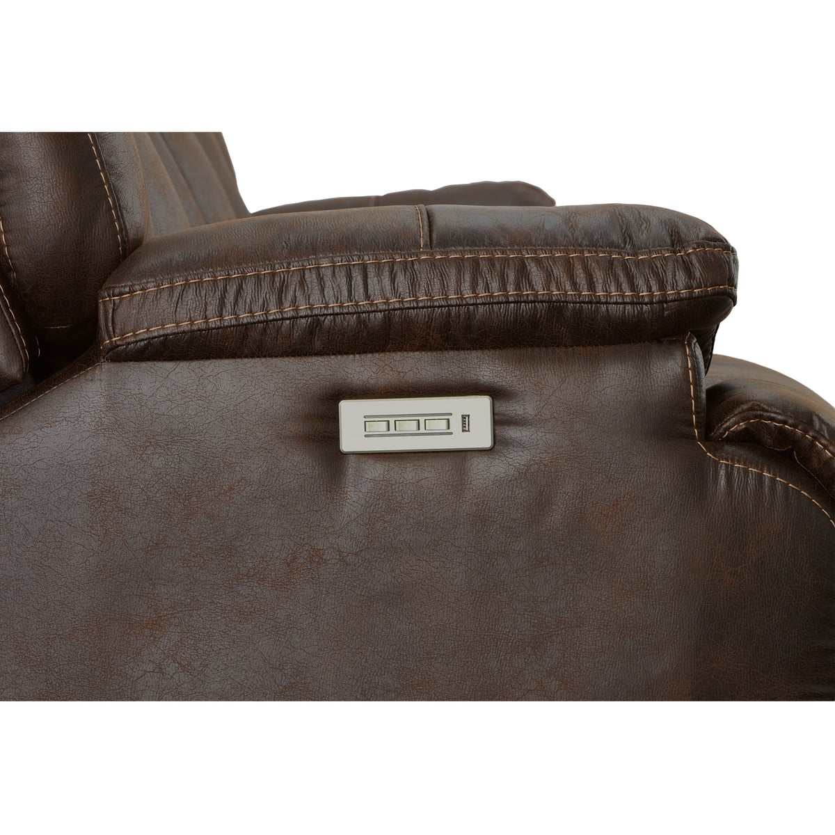 Clive Fabric Power Reclining Loveseat with Power Headrests & Lumbar