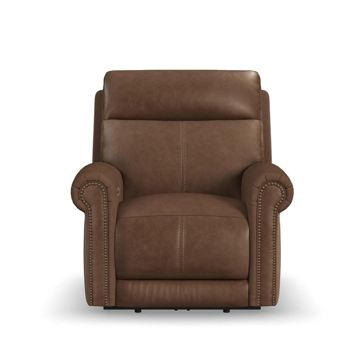 Alexander Leather Power Recliner with Power Headrest & Lumbar