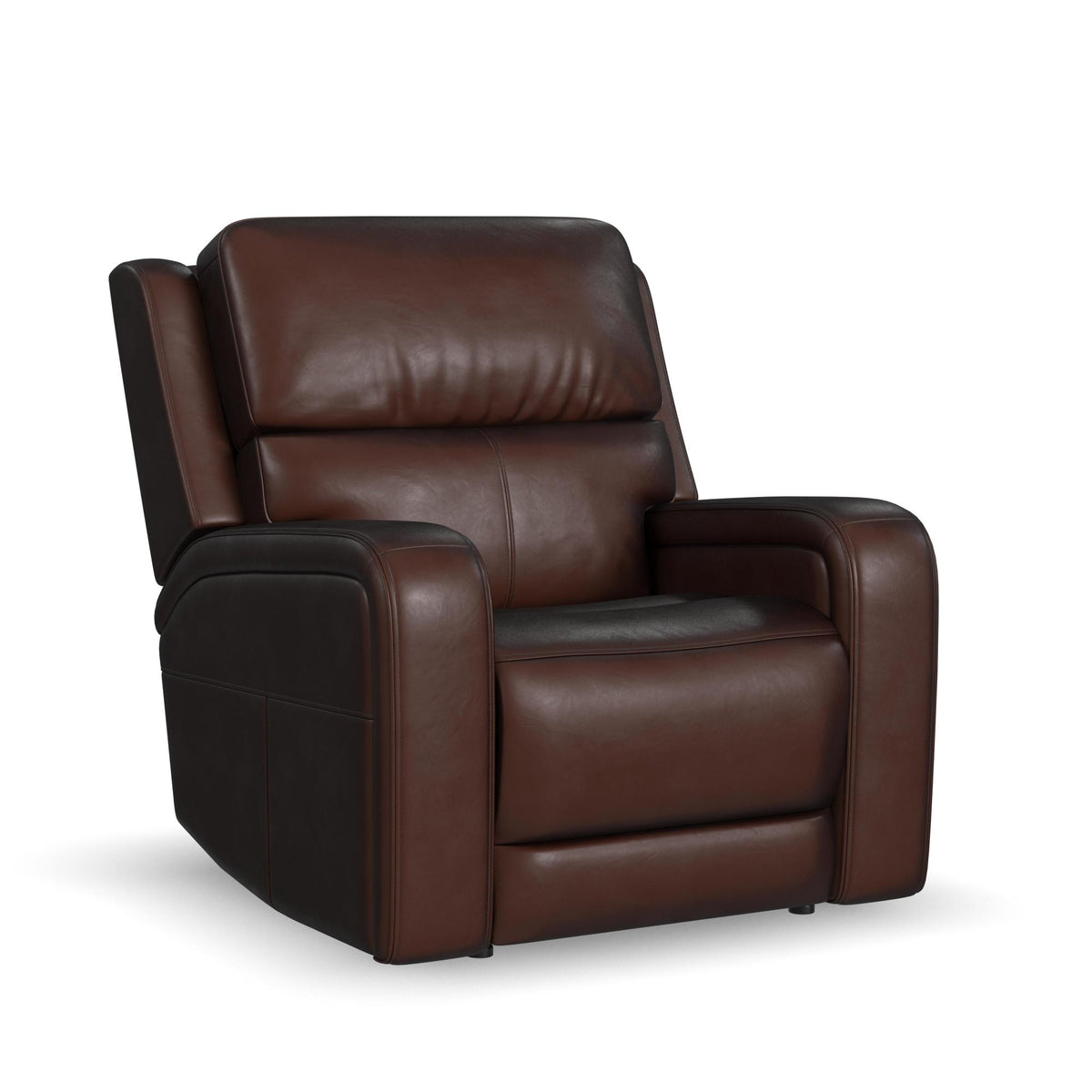 Oasis Leather Power Recliner with Power Headrest, Lumbar, Heat & Massage