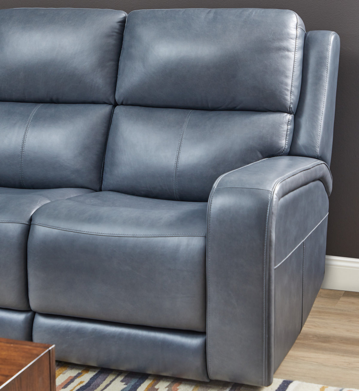 Oasis Leather Power Reclining Sofa with Power Headrests, Lumbar, Heat & Massage
