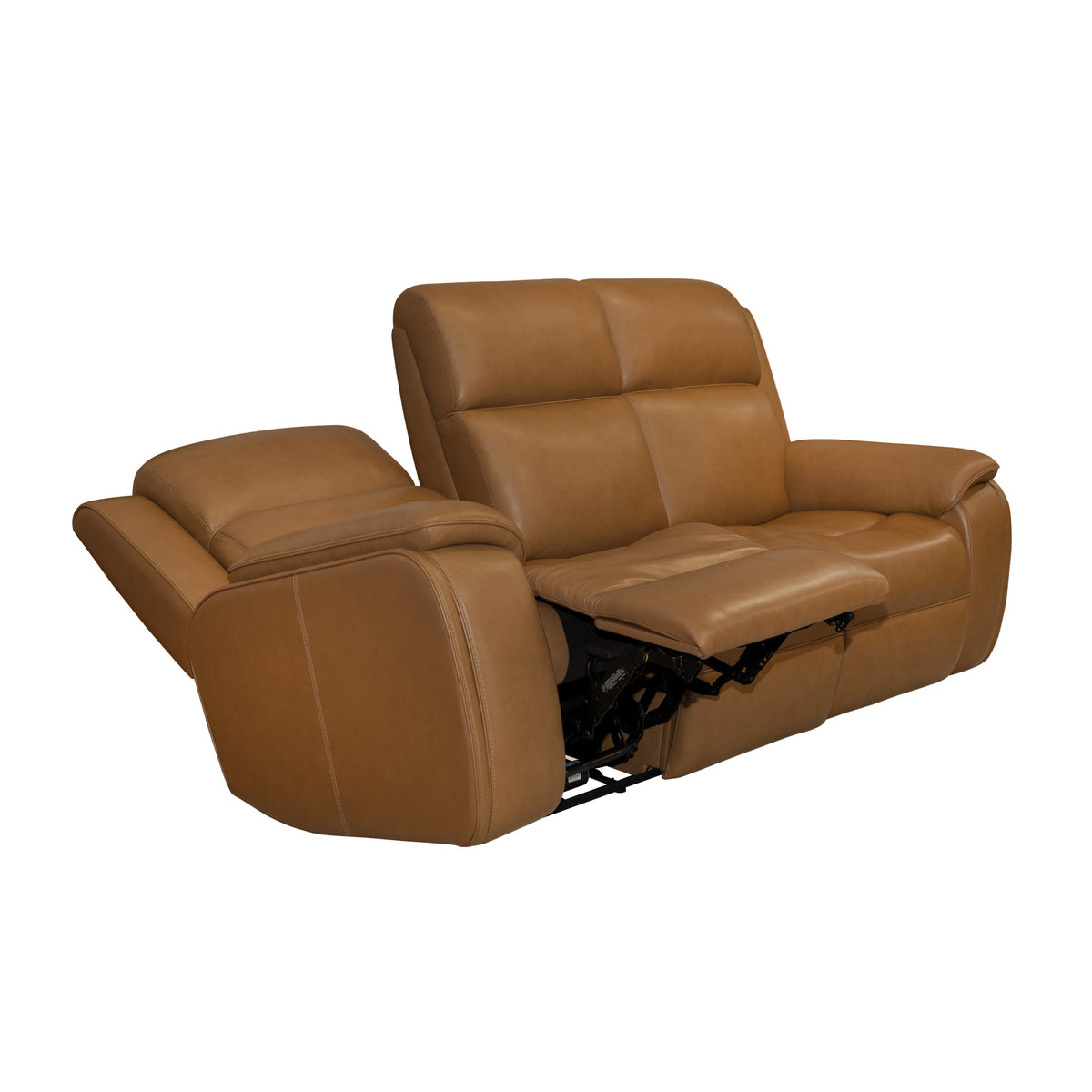 Ziggy Leather Power Reclining Sofa with Power Headrest, Lumbar, Heat & Massage