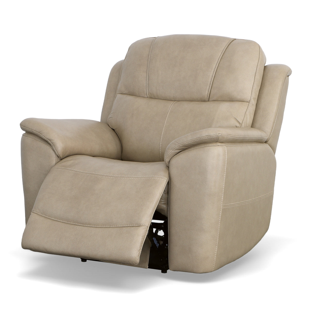 Crew Leather Power Recliner with Power Headrest & Lumbar