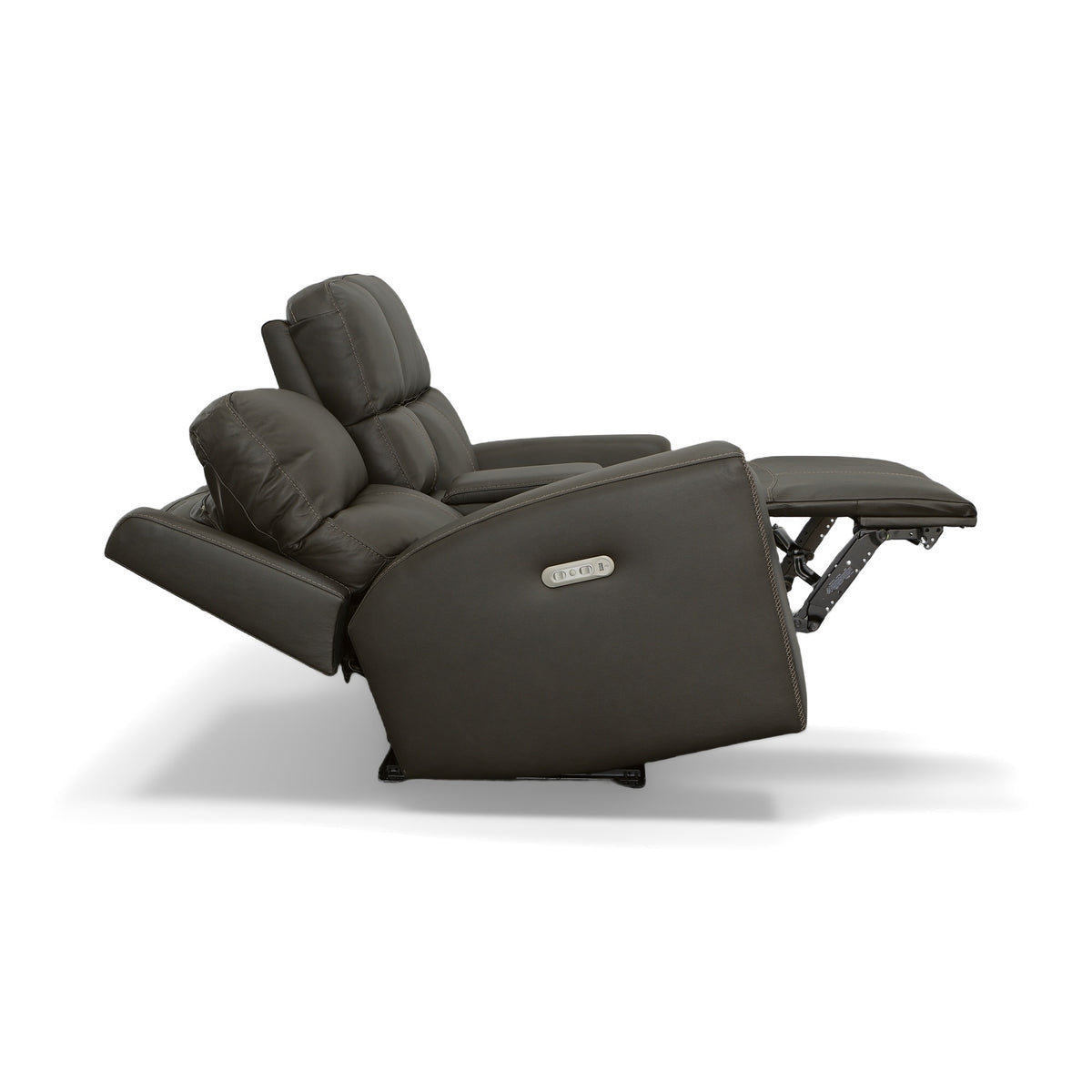 Jarvis Leather Power Reclining Loveseat with Console & Power Headrests