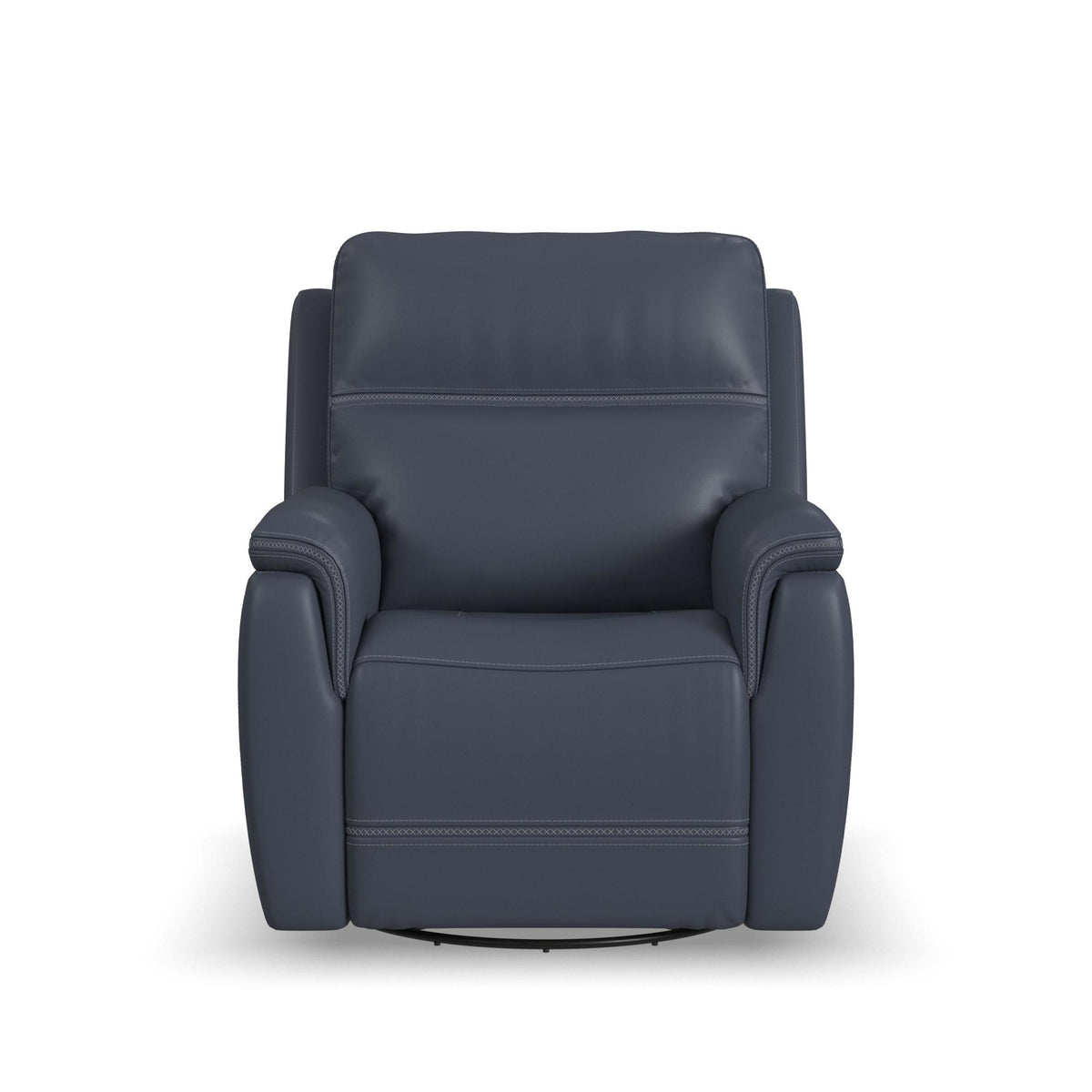 Sawyer Leather Swivel Glider with Power Headrest, Lumbar, Heat & Massage