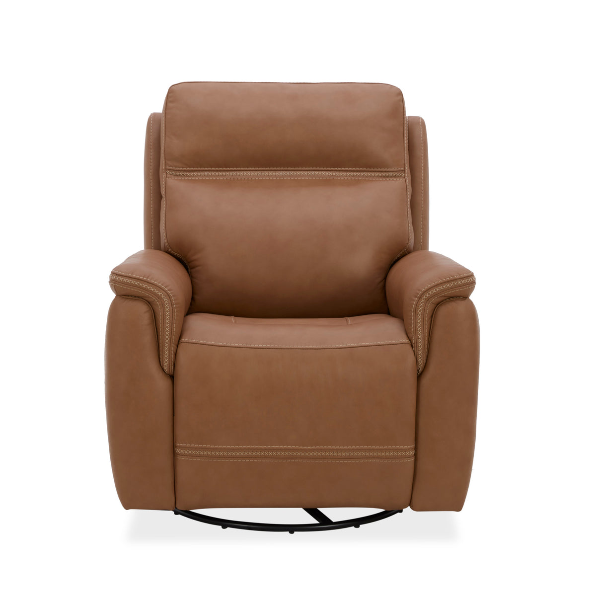 Sawyer Leather Swivel Glider with Power Headrest, Lumbar, Heat & Massage
