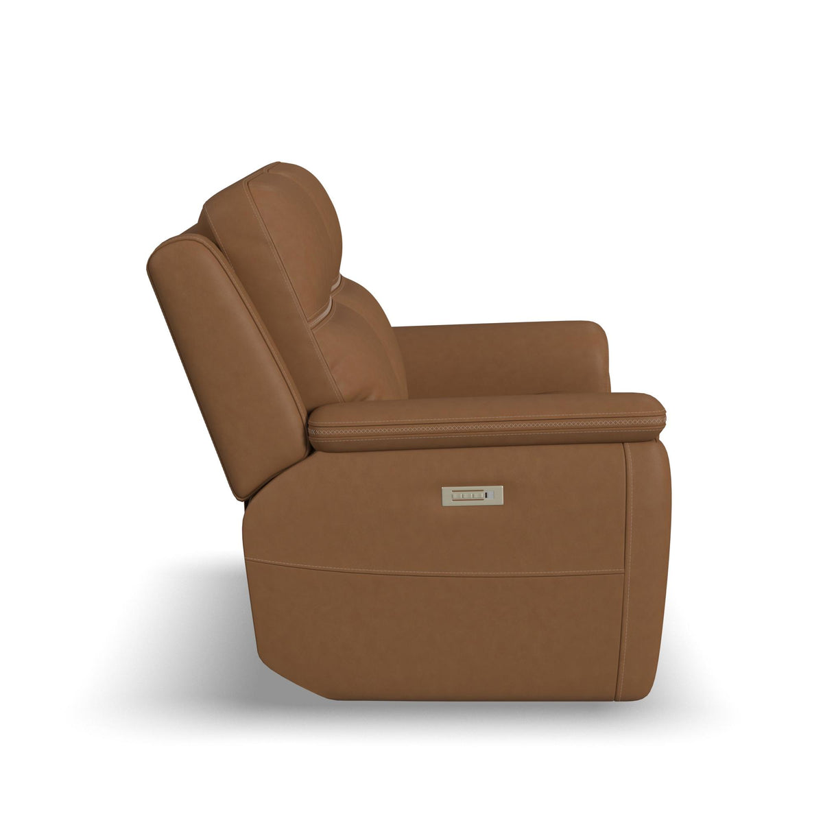 Sawyer Leather Power Reclining Loveseat w/ Pwr Headrests, Lumbar