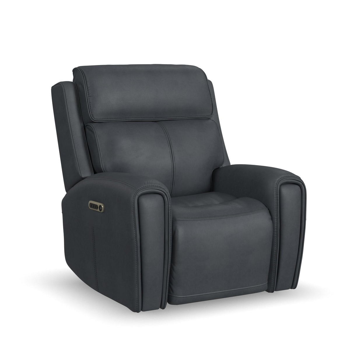 Warren Leather Power Recliner with Power Headrest & Lumbar