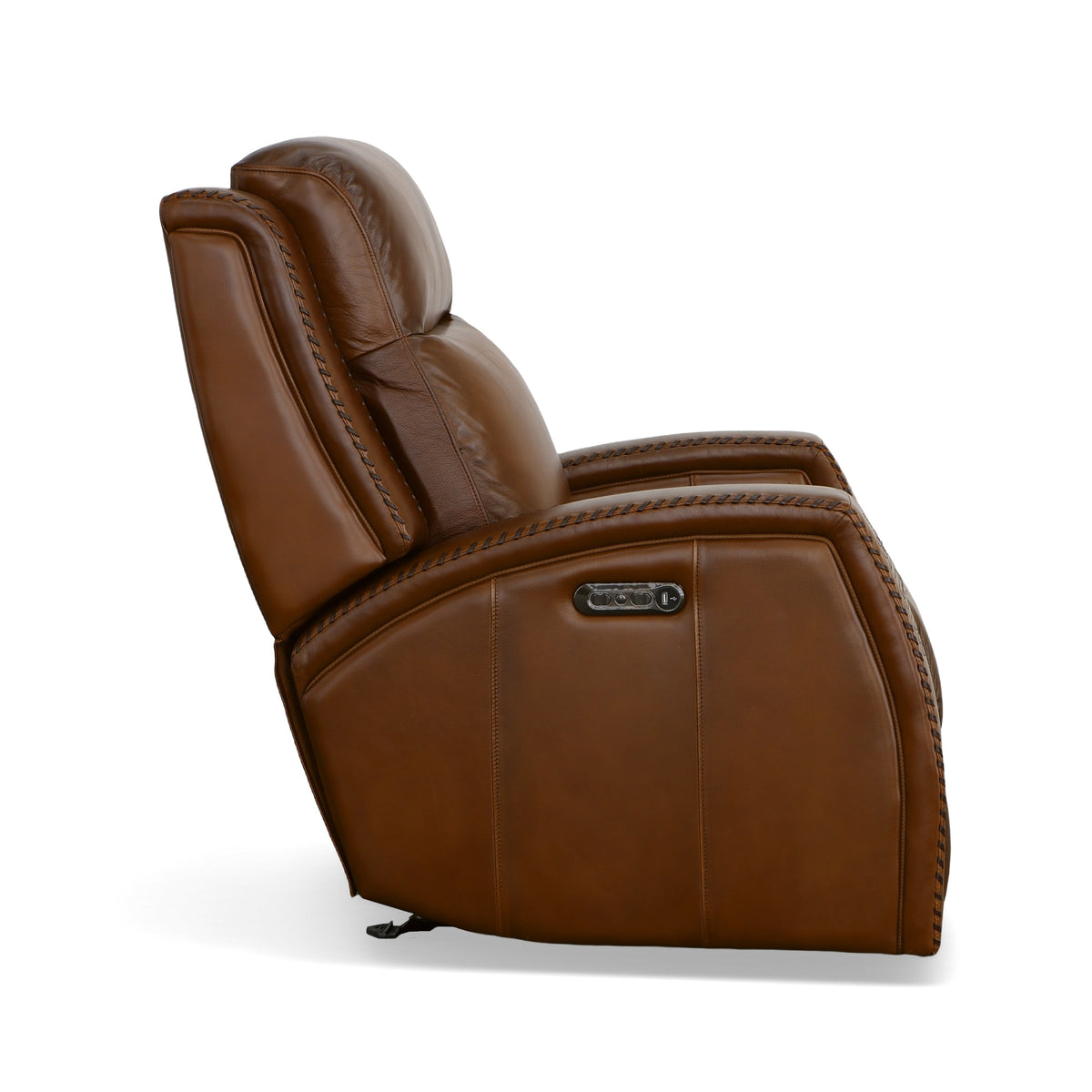 Mustang Leather Power Gliding Recliner with Power Headrest